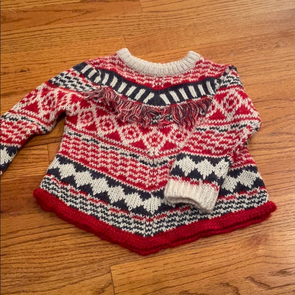 Mayoral girls fringe sweater sz 2